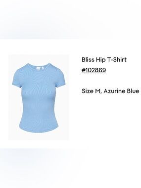 Aritzia Bliss Hip T-Shirt in Light Blue